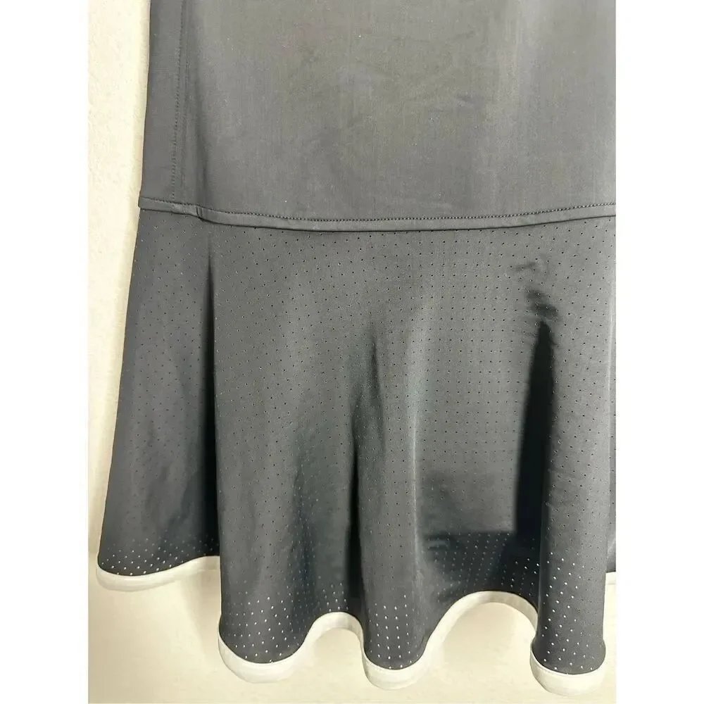 NWOT Love & Sports Womens Size M 8-10 Game On Tennis Dress Black White Trim